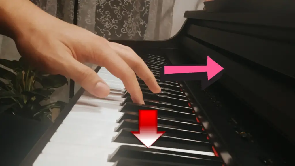 Picture of a hand on a piano