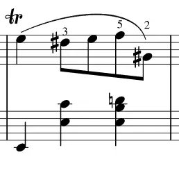 The trill in Waltz in A minor